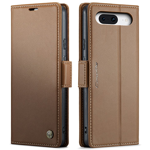 Coque Portefeuille Livre Cuir Etui Clapet C03S pour Google Pixel 8a 5G Marron