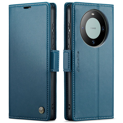 Coque Portefeuille Livre Cuir Etui Clapet C03S pour Huawei Mate 60 Bleu