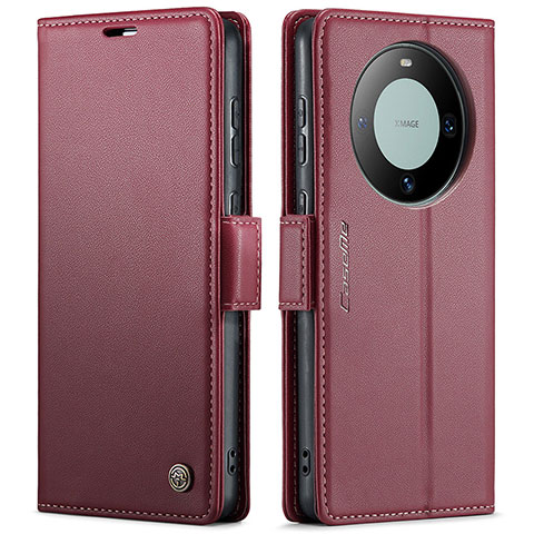 Coque Portefeuille Livre Cuir Etui Clapet C03S pour Huawei Mate 60 Pro Rouge