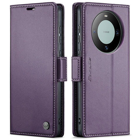 Coque Portefeuille Livre Cuir Etui Clapet C03S pour Huawei Mate 60 Violet