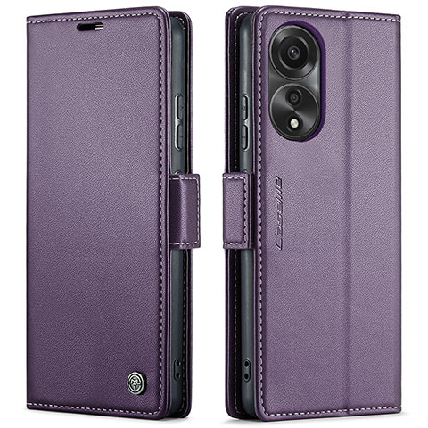 Coque Portefeuille Livre Cuir Etui Clapet C03S pour Oppo A78 4G Violet