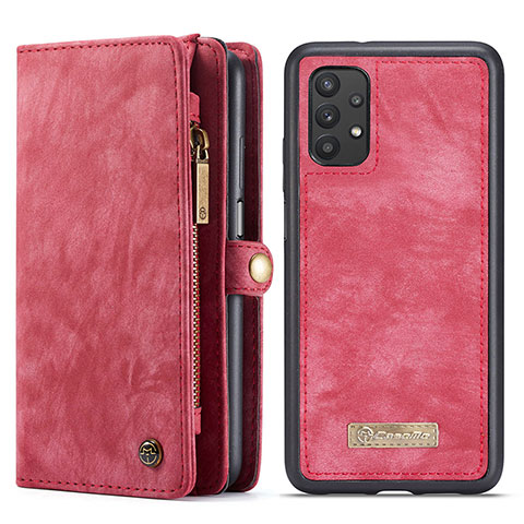 Coque Portefeuille Livre Cuir Etui Clapet C03S pour Samsung Galaxy A32 5G Rouge