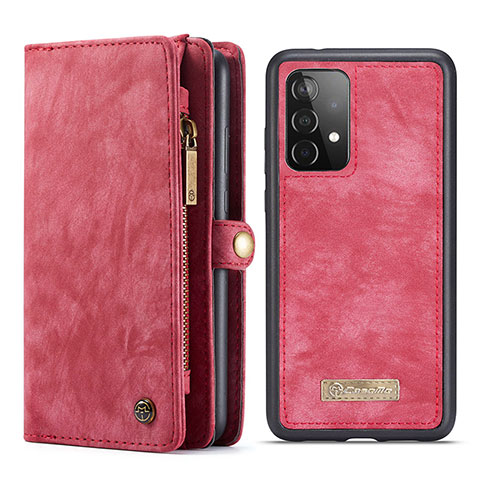 Coque Portefeuille Livre Cuir Etui Clapet C03S pour Samsung Galaxy A52 4G Rouge