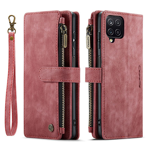 Coque Portefeuille Livre Cuir Etui Clapet C03S pour Samsung Galaxy F12 Rouge