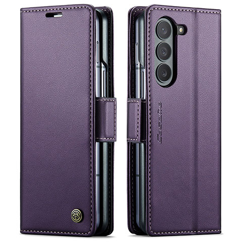 Coque Portefeuille Livre Cuir Etui Clapet C03S pour Samsung Galaxy Z Fold5 5G Violet