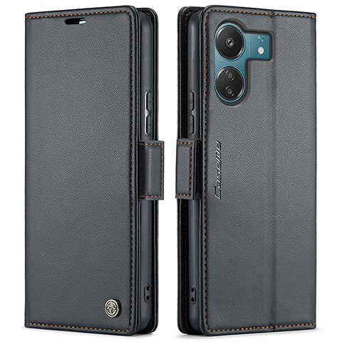 Coque Portefeuille Livre Cuir Etui Clapet C03S pour Xiaomi Poco C65 Noir