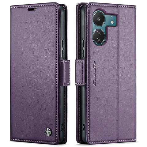 Coque Portefeuille Livre Cuir Etui Clapet C03S pour Xiaomi Poco C65 Violet