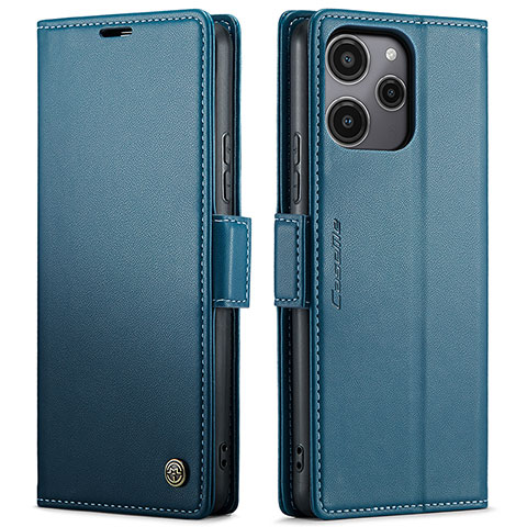 Coque Portefeuille Livre Cuir Etui Clapet C03S pour Xiaomi Poco M6 Pro 5G Bleu