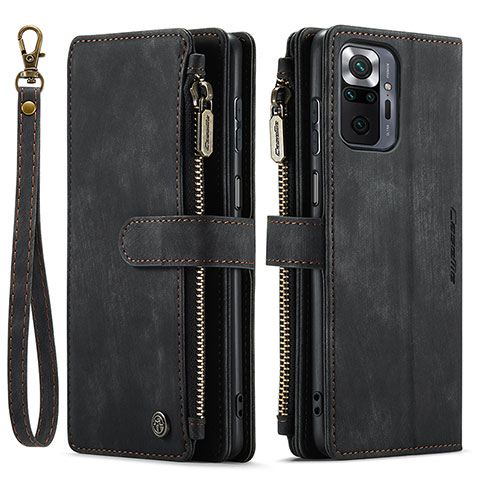 Coque Portefeuille Livre Cuir Etui Clapet C03S pour Xiaomi Redmi Note 10 Pro Max Noir