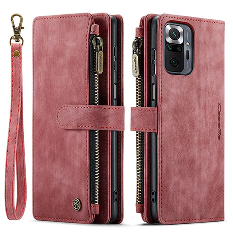 Coque Portefeuille Livre Cuir Etui Clapet C03S pour Xiaomi Redmi Note 10 Pro Max Rouge