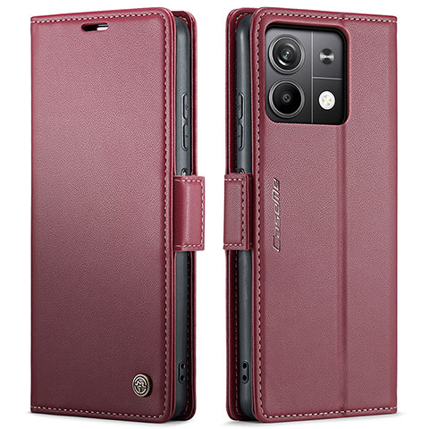 Coque Portefeuille Livre Cuir Etui Clapet C03S pour Xiaomi Redmi Note 13 5G Rouge