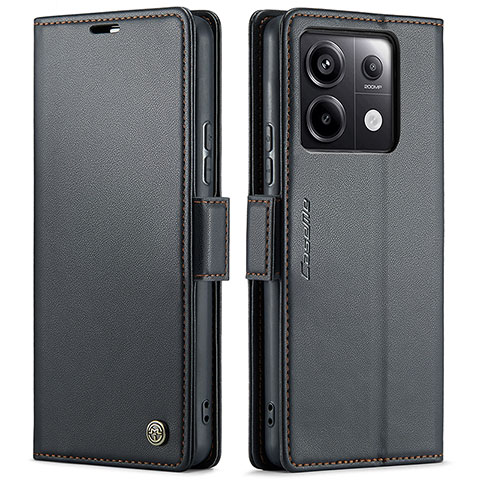 Coque Portefeuille Livre Cuir Etui Clapet C03S pour Xiaomi Redmi Note 13 Pro 5G Noir