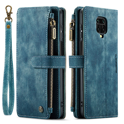 Coque Portefeuille Livre Cuir Etui Clapet C03S pour Xiaomi Redmi Note 9 Pro Max Bleu