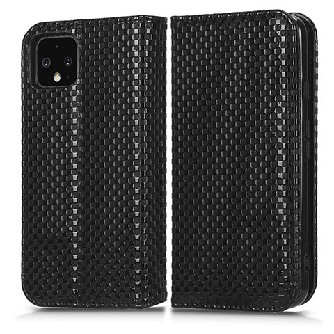 Coque Portefeuille Livre Cuir Etui Clapet C03X pour Google Pixel 4 Noir