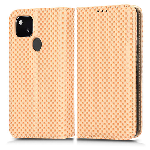 Coque Portefeuille Livre Cuir Etui Clapet C03X pour Google Pixel 4a Or