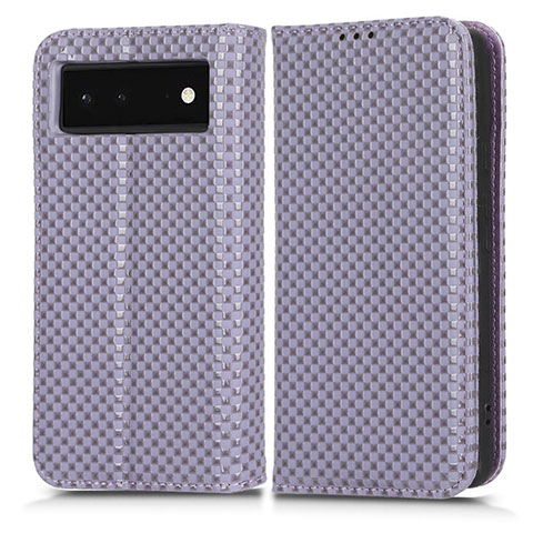 Coque Portefeuille Livre Cuir Etui Clapet C03X pour Google Pixel 6 5G Violet