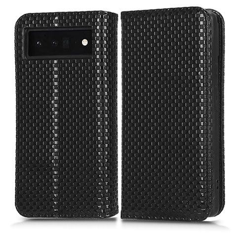 Coque Portefeuille Livre Cuir Etui Clapet C03X pour Google Pixel 6 Pro 5G Noir