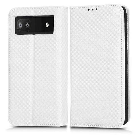 Coque Portefeuille Livre Cuir Etui Clapet C03X pour Google Pixel 6a 5G Blanc