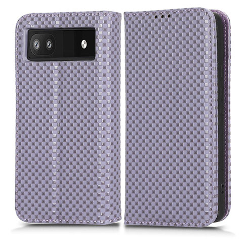 Coque Portefeuille Livre Cuir Etui Clapet C03X pour Google Pixel 6a 5G Violet