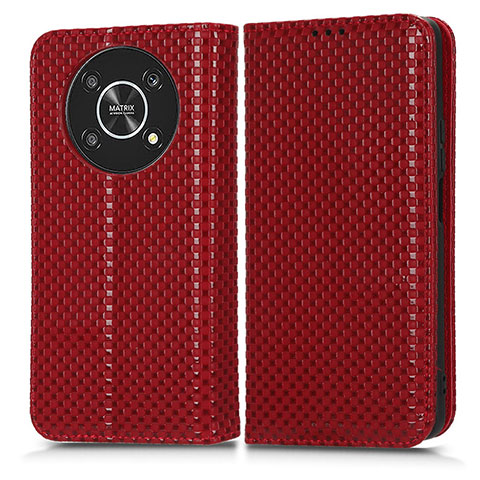 Coque Portefeuille Livre Cuir Etui Clapet C03X pour Huawei Honor Magic4 Lite 5G Rouge