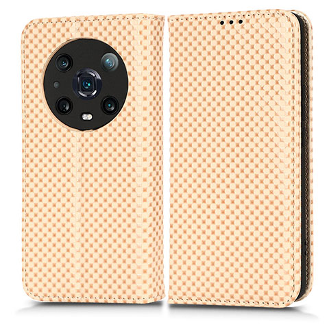 Coque Portefeuille Livre Cuir Etui Clapet C03X pour Huawei Honor Magic4 Pro 5G Or