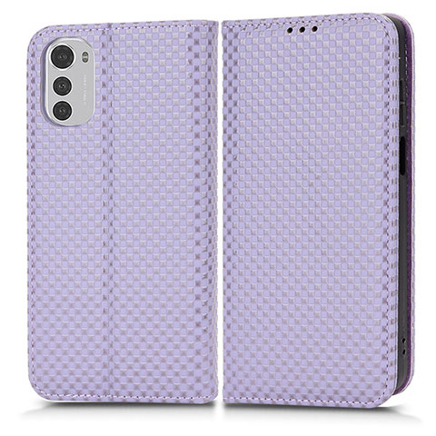 Coque Portefeuille Livre Cuir Etui Clapet C03X pour Motorola Moto E32s Violet