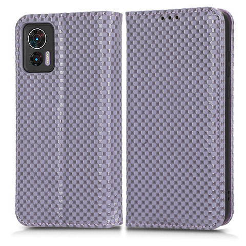 Coque Portefeuille Livre Cuir Etui Clapet C03X pour Motorola Moto Edge 30 Lite 5G Violet