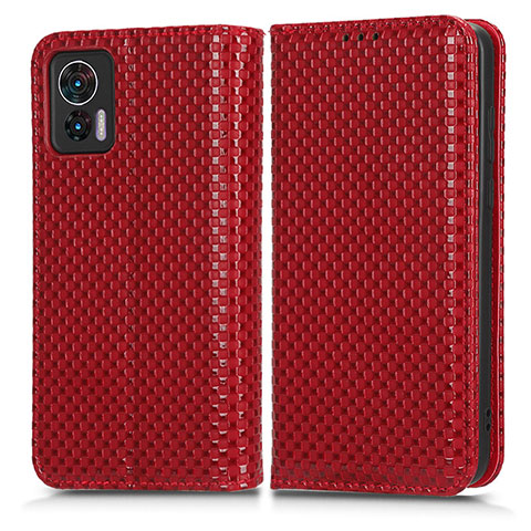 Coque Portefeuille Livre Cuir Etui Clapet C03X pour Motorola Moto Edge 30 Neo 5G Rouge