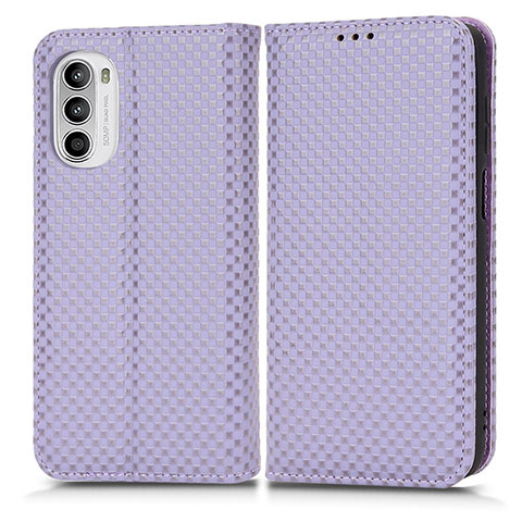 Coque Portefeuille Livre Cuir Etui Clapet C03X pour Motorola MOTO G52 Violet