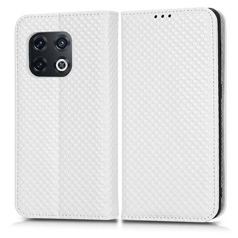 Coque Portefeuille Livre Cuir Etui Clapet C03X pour OnePlus 10 Pro 5G Blanc