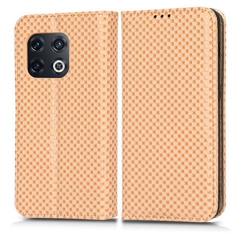 Coque Portefeuille Livre Cuir Etui Clapet C03X pour OnePlus 10 Pro 5G Or