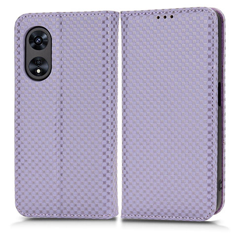 Coque Portefeuille Livre Cuir Etui Clapet C03X pour Oppo A1 5G Violet