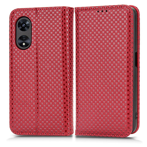 Coque Portefeuille Livre Cuir Etui Clapet C03X pour Oppo A1 Pro 5G Rouge