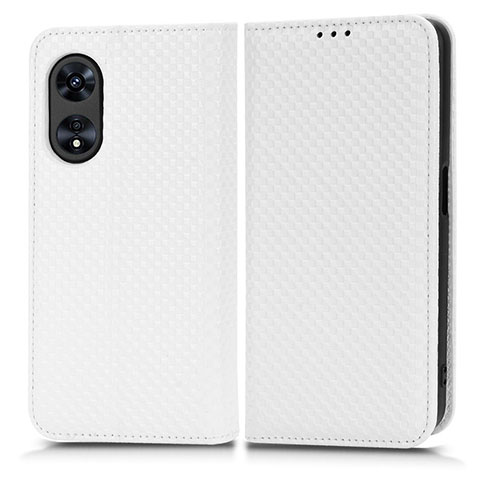 Coque Portefeuille Livre Cuir Etui Clapet C03X pour Oppo A38 Blanc