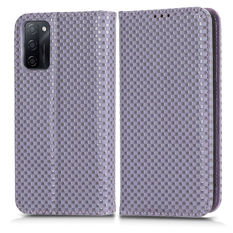 Coque Portefeuille Livre Cuir Etui Clapet C03X pour Oppo A55S 5G Violet