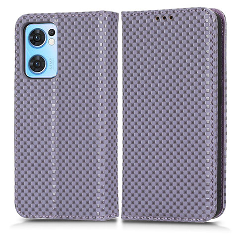 Coque Portefeuille Livre Cuir Etui Clapet C03X pour Oppo Find X5 Lite 5G Violet