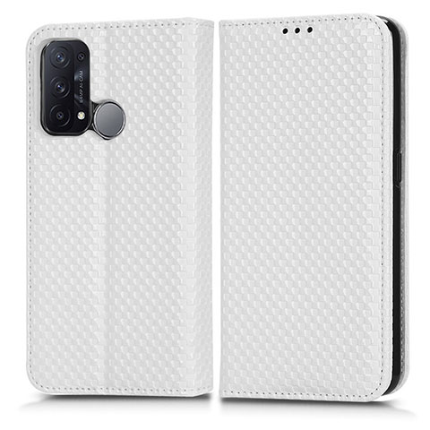 Coque Portefeuille Livre Cuir Etui Clapet C03X pour Oppo Reno5 A Blanc