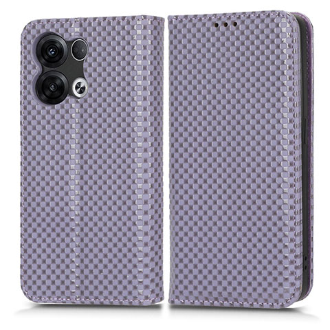 Coque Portefeuille Livre Cuir Etui Clapet C03X pour Oppo Reno8 Pro 5G Violet