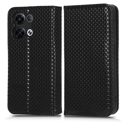 Coque Portefeuille Livre Cuir Etui Clapet C03X pour Oppo Reno9 Pro+ Plus 5G Noir