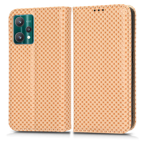 Coque Portefeuille Livre Cuir Etui Clapet C03X pour Realme 9 Pro 5G Or