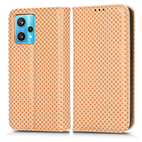 Coque Portefeuille Livre Cuir Etui Clapet C03X pour Realme 9 Pro+ Plus 5G Or