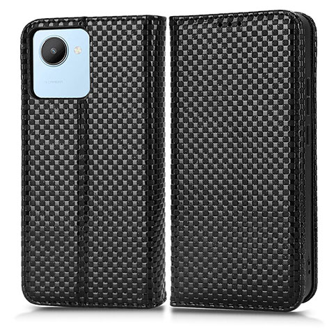 Coque Portefeuille Livre Cuir Etui Clapet C03X pour Realme C30 Noir