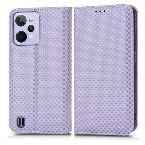 Coque Portefeuille Livre Cuir Etui Clapet C03X pour Realme C31 Violet