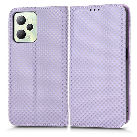 Coque Portefeuille Livre Cuir Etui Clapet C03X pour Realme Narzo 50A Prime Violet