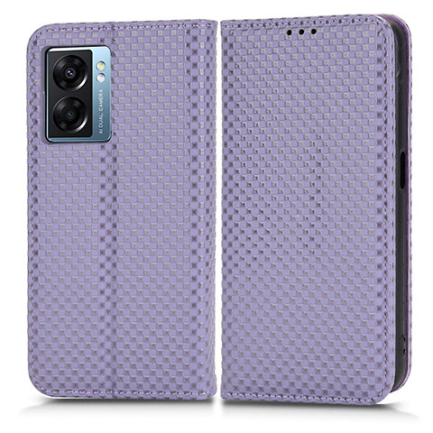 Coque Portefeuille Livre Cuir Etui Clapet C03X pour Realme Q5i 5G Violet