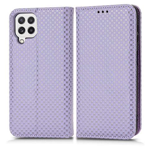 Coque Portefeuille Livre Cuir Etui Clapet C03X pour Samsung Galaxy A22 4G Violet