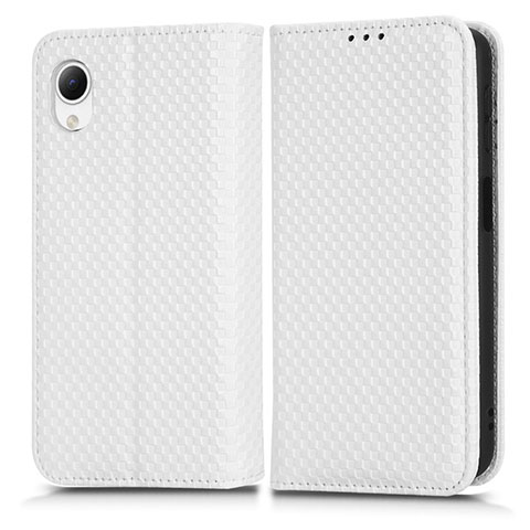 Coque Portefeuille Livre Cuir Etui Clapet C03X pour Samsung Galaxy A23 5G SC-56C Blanc