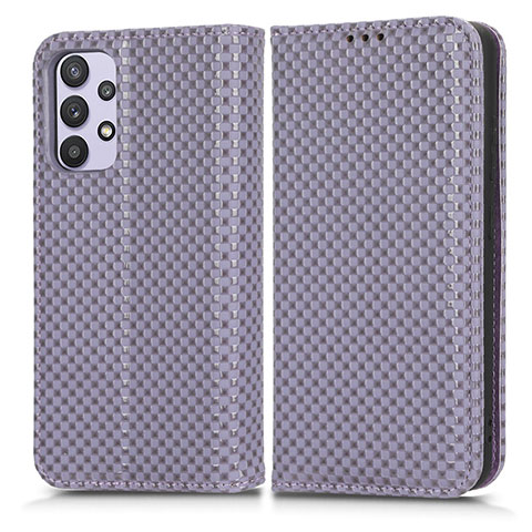 Coque Portefeuille Livre Cuir Etui Clapet C03X pour Samsung Galaxy A32 5G Violet