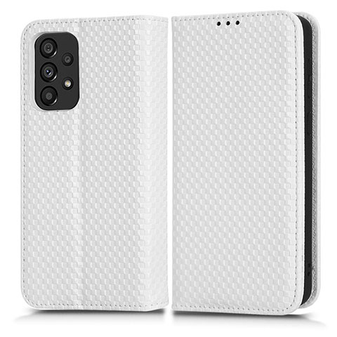 Coque Portefeuille Livre Cuir Etui Clapet C03X pour Samsung Galaxy A53 5G Blanc