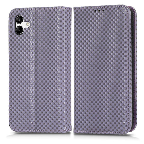 Coque Portefeuille Livre Cuir Etui Clapet C03X pour Samsung Galaxy F04 Violet